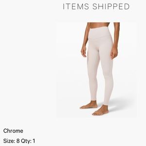 Lululemon align 28’’ leggings in chrome